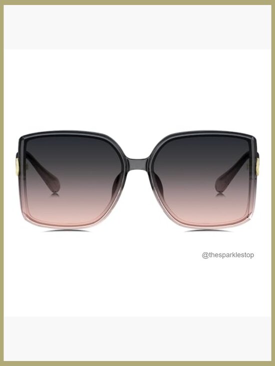 Oversized Square Wrap-Around Polarized Sunglasses with Nylon Lenses main image 4